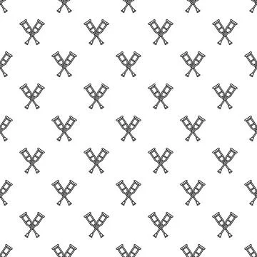 Wood crutches pattern seamless Stock Illustration