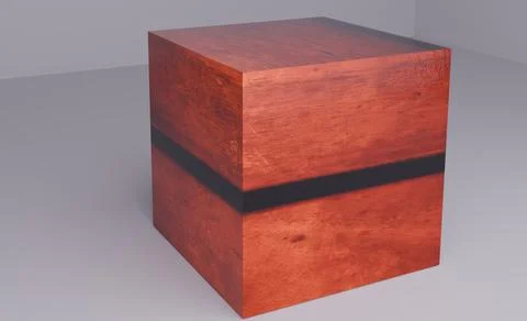 Wood Cube Stock Illustration