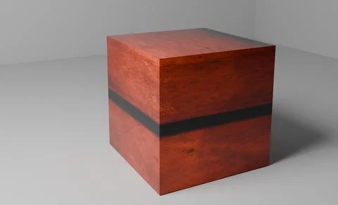 Wood Cube Stock Illustration