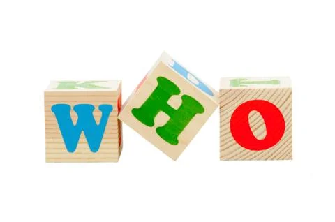 Wood cube isolated Stock Photos