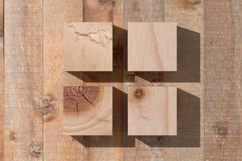Wood cubes Stock Illustration