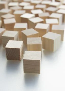 Wood cubes Stock Photos