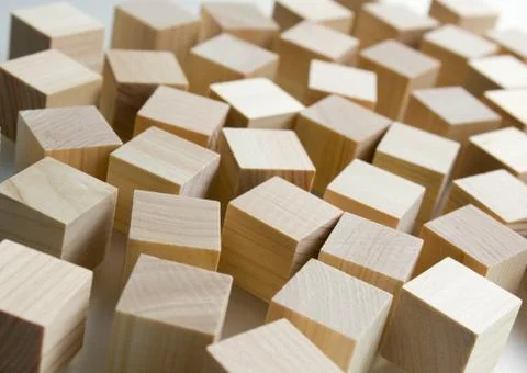 Wood cubes Stock Photos