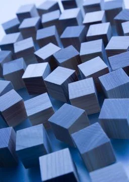 Wood cubes Foto stock