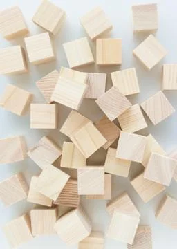 Wood cubes Stock Photos