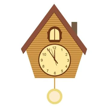 Wood Cuckoo-clock vector illustration Stock Illustration