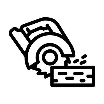 Wood cutting frame construction line icon vector illustration Stock Illustration