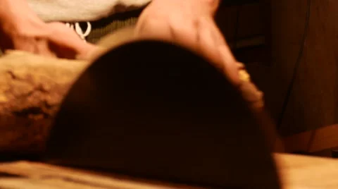 Wood Cutting Machine Stock Footage 58688825