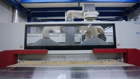 Wood Cutting Machine Stockbeeldmateriaal 118846056