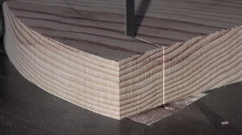 Wood-cutting using a bandsaw Stock Footage 56431221