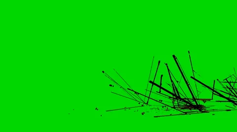 Wood debris explode - isolated green screen footage Clip 5 스톡 동영상 33643711
