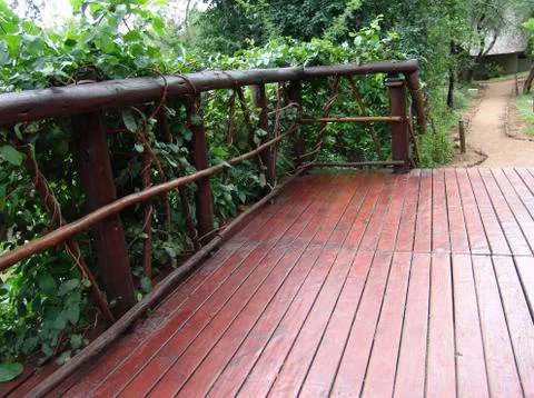 Wood deck Fotos Stock