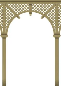 Wood delicate arch Stock Illustration