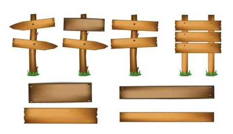 Wood design elements Stock Illustration