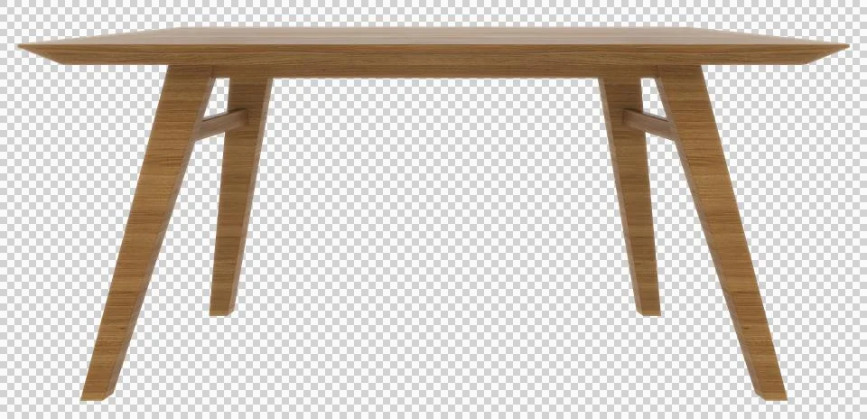 Wood dining table Stock Photos