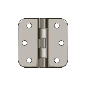 Wood door hinge cartoon vector illustration Illustrazione stock