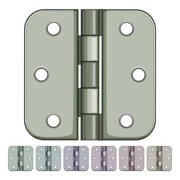 Wood door hinge cartoon vector graphic Stock Illustration