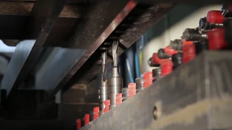 Wood Drilling Machine 2 Stock Footage 54430054