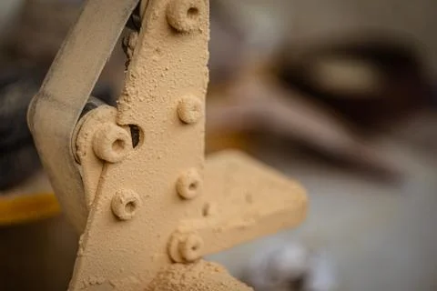 Wood dust on the machine Photos
