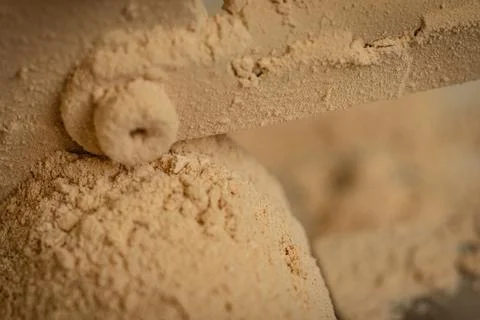 Wood dust on the machine Photos