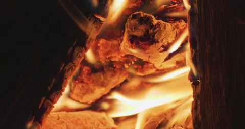 Wood Ember Video stock 138800036