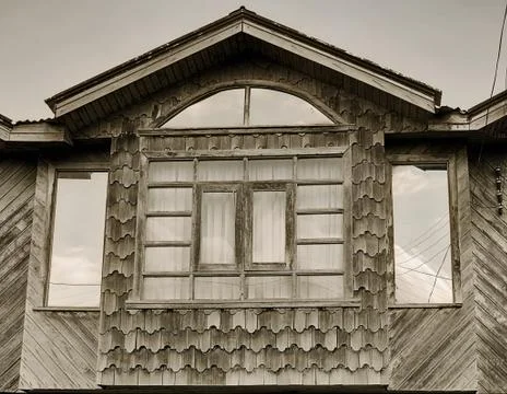 Wood facade Stock Photos