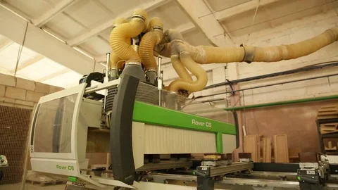 Wood factory Stock Footage 84325765