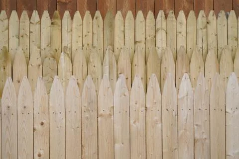 Wood fence sample stacking as background Stock Photos