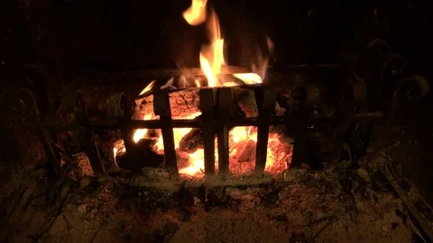 Wood fire backdrop Stock Footage 90130766