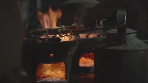 Wood Fire Cooking Video stock 171218882