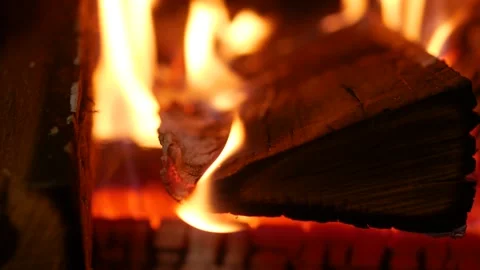 Wood Fire In The Fireplace 스톡 동영상 170069906