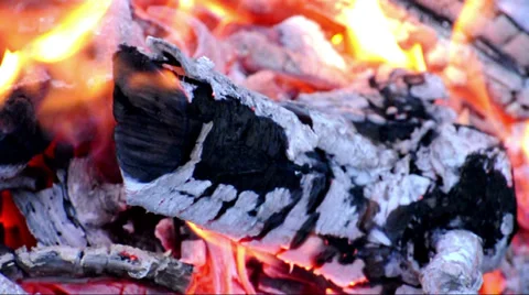 Wood in fire Stock Footage 39562578