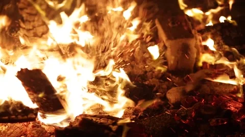 Wood fire Stock Footage 64847767