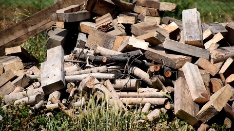 Wood for fire Stock Footage 112874810