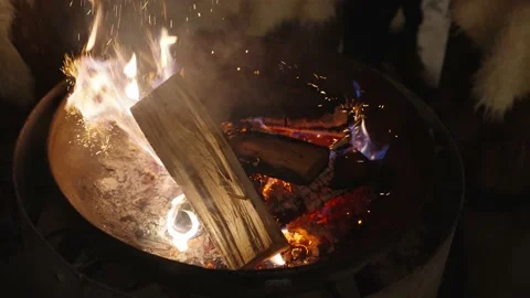 Wood Into Fire Video stock 232004704
