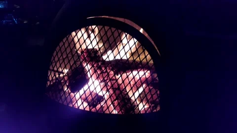 Wood Fire Outside 2 Stock Footage 130534861