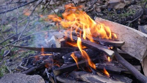 Wood fire Stock-Fotos