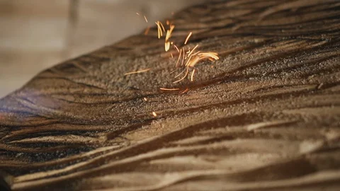 Wood fired burner. Close-up. Stock-Footage 89305315