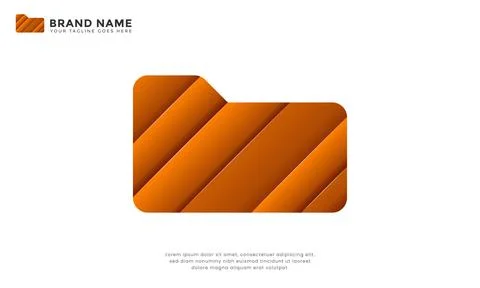Wood Folder logo Stock Illustration