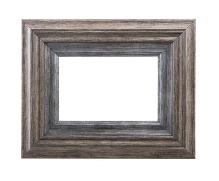 Wood frame isolated on white Stock Photos