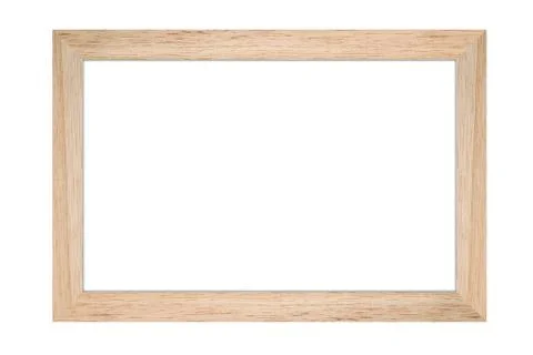 Wood frame on white background Stock Photos
