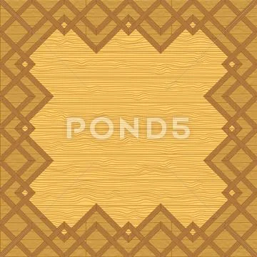 Wood framework on wood wall Stock Illustration