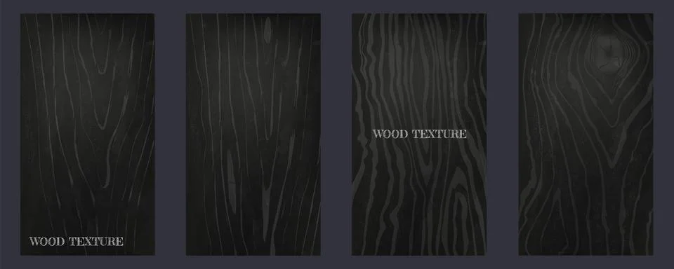 Wood grain patterns. Oak background. Black hardwood board surface. Dark wooden Stock Illustration