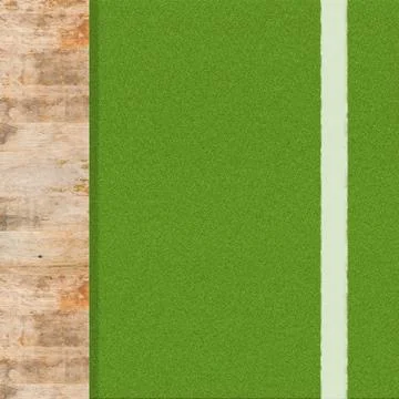 Wood on grass background and texture Stock Illustration