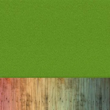 Wood on grass background and texture Stock Illustration