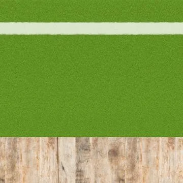 Wood on grass background and texture Stock Illustration