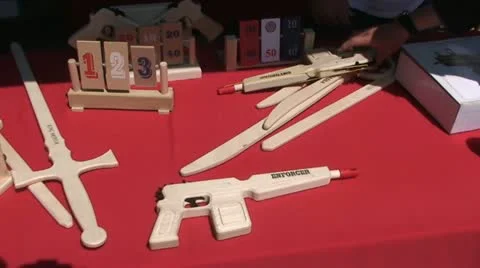 Wood guns Stock Footage 10829895