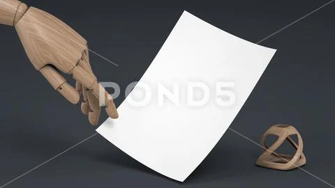 Wood Hand A4 Mockup PSD Template