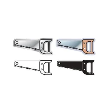 Wood hand saw Stock Illustration