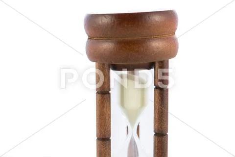 Wood hourglass countdown start isolate Stock Photos